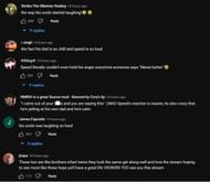 Fans react to the comical interaction (Image via Speedy Boykins YouTube)